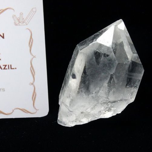 レムリアンシード水晶 ダブルポイント 原石 ミナスジェライス州コリント産 ※証明書付き[T370-4872]