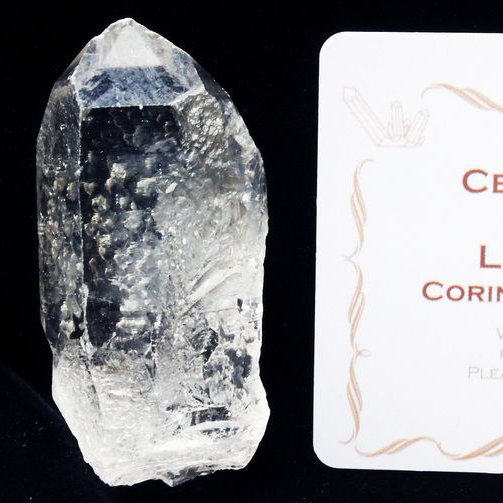 レムリアンシード水晶 原石 ミナスジェライス州コリント産 ※証明書付き[T370-4933]