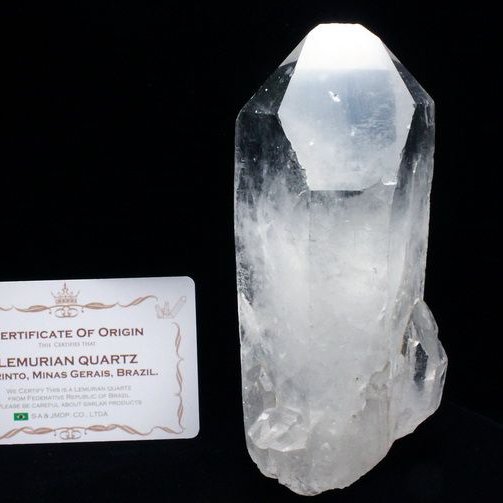 レムリアンシード水晶 原石 ミナスジェライス州コリント産 ※証明書付き[T370-5012]