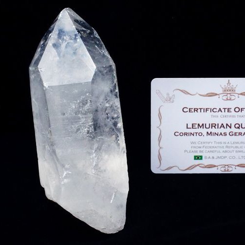 レムリアンシード水晶 原石 ミナスジェライス州コリント産 ※証明書付き[T370-5025]