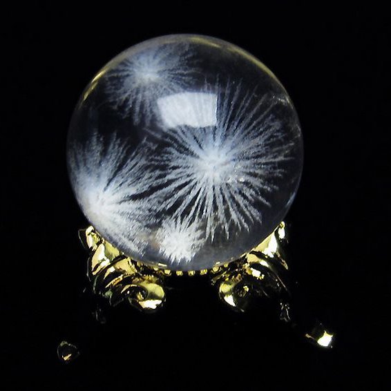 ホワイトスタークォーツ 丸玉 19mm [T371-2222]