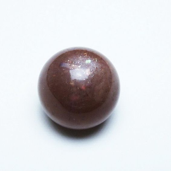 オレンジ ムーンストーン 丸玉 16mm [T371-2812]