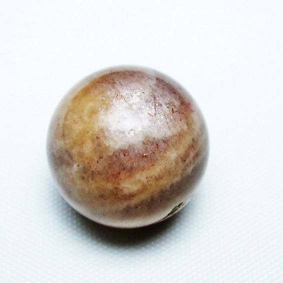 オレンジ ムーンストーン 丸玉 17mm [T371-3025]