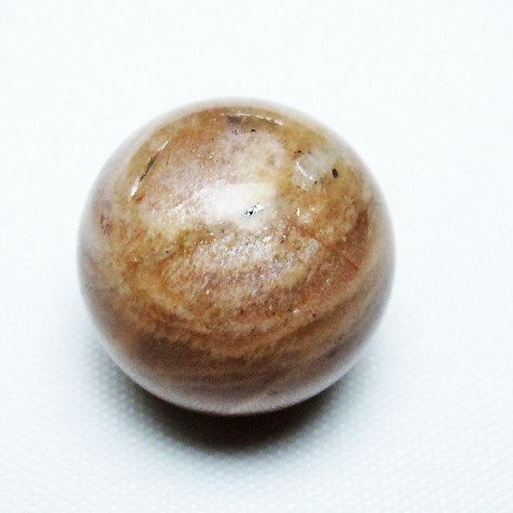 オレンジ ムーンストーン 丸玉 17mm [T371-3026]