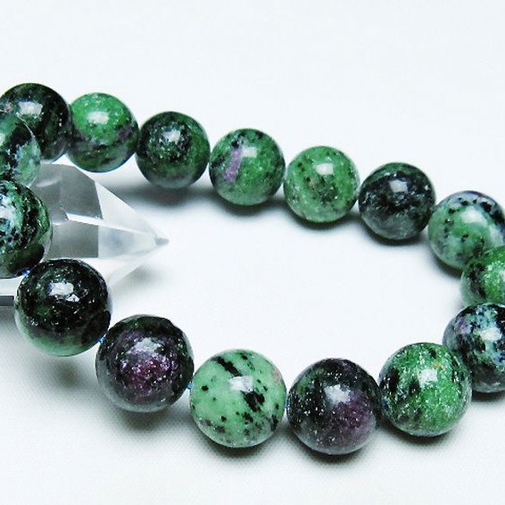 ルビーインゾイサイト ブレスレット 14mm [T372-3336]