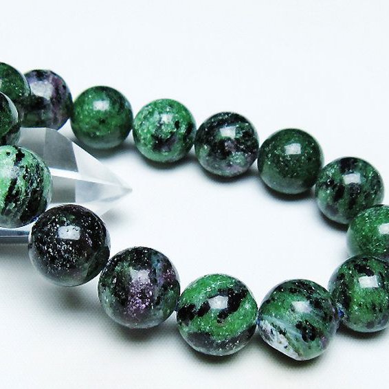 アメトリン13mm・ルビー12mmブレスレット 内径15 greenrosenetshopyumi_nsw-311