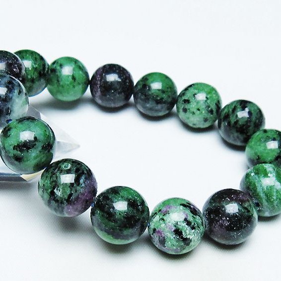 ルビーインゾイサイト ブレスレット 15mm [T372-3389]