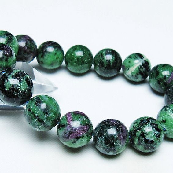 ルビーインゾイサイト ブレスレット 15mm [T372-3400]