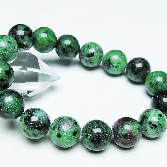 ルビーインゾイサイト ブレスレット 14mm [T372-3478]