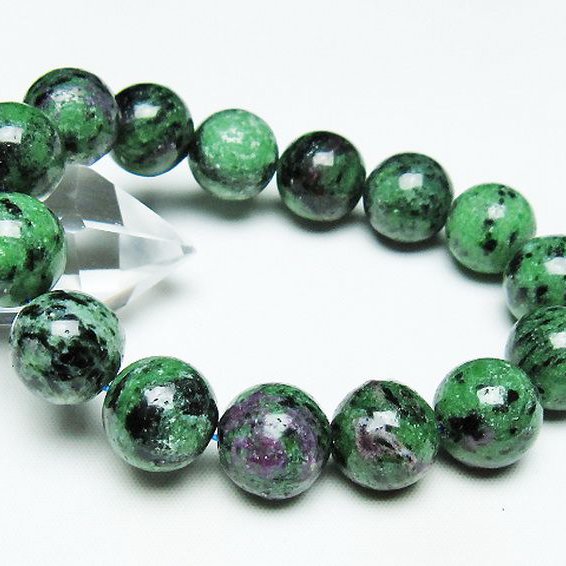 ルビーインゾイサイト ブレスレット 15mm [T372-3512]