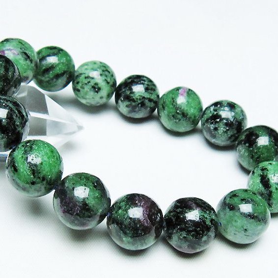 ルビーインゾイサイト ブレスレット 15mm [T372-3526]