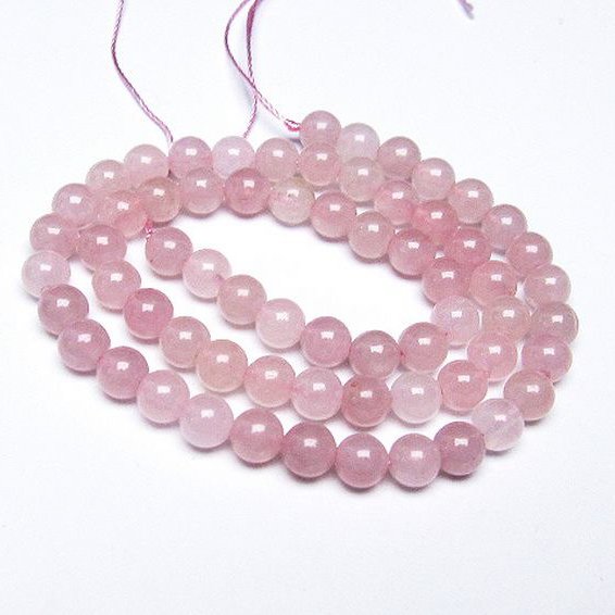 ローズクォーツ 一連 6mm ビーズ [t374-2062]