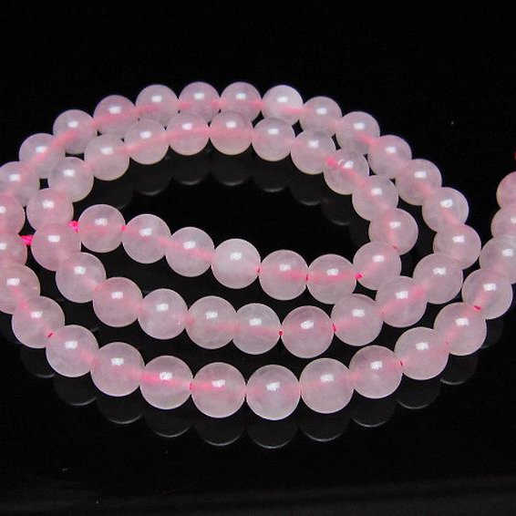 ローズクォーツ 一連 6mm ビーズ [t374-2391]