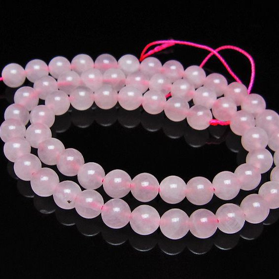 ローズクォーツ 一連 6mm ビーズ [t374-2398]