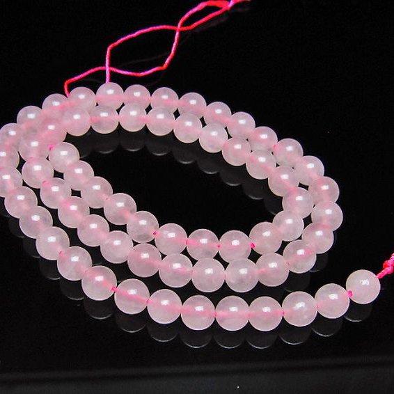ローズクォーツ 一連 6mm ビーズ [t374-2402]