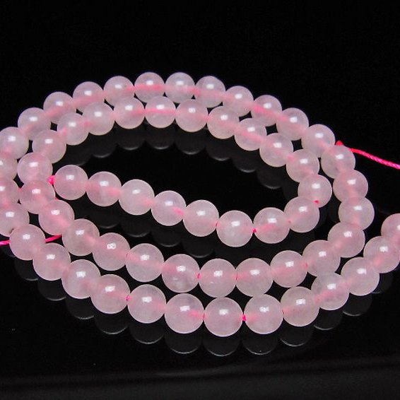 ローズクォーツ 一連 6mm ビーズ [t374-2404]