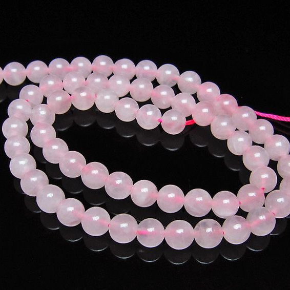 ローズクォーツ 一連 6mm ビーズ [t374-2435]