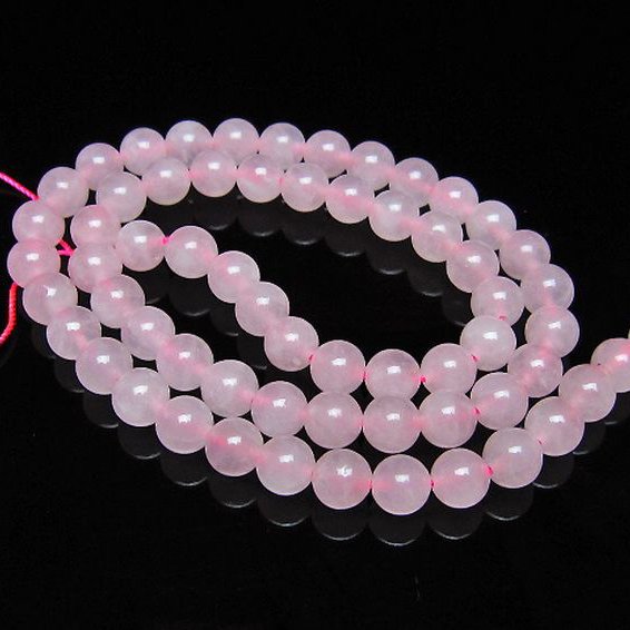 ローズクォーツ 一連 6mm ビーズ [t374-2441]