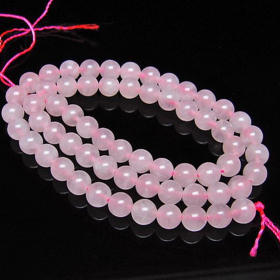 ローズクォーツ 一連 6mm ビーズ [t374-2464]