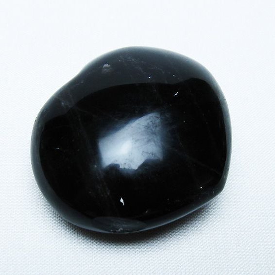 モリオン 純天然 黒水晶 ハート 置物[T375-5281]