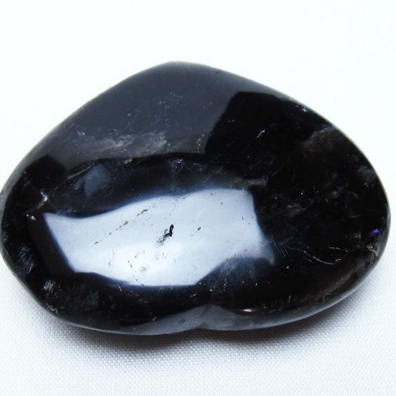 モリオン 純天然 黒水晶 ハートシェイプ 原石 [t375-5846]