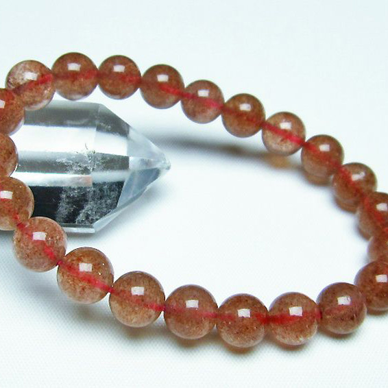 アフリカンストロベリークォーツ ブレスレット 9mm [T381-1410]