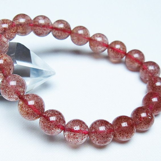 アフリカンストロベリークォーツ ブレスレット 10mm [T381-2547]