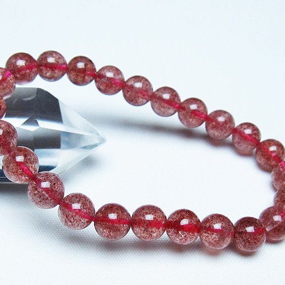 アフリカンストロベリークォーツ ブレスレット 8mm [T381-2586]