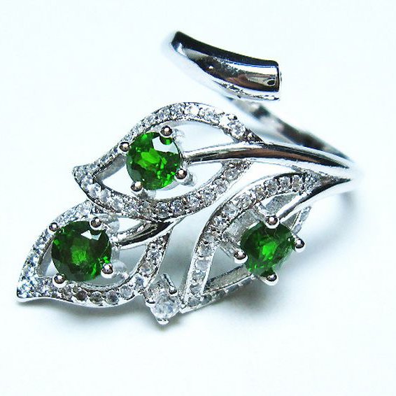 クロムダイオプサイド 指輪 (13号)[T384-1448]