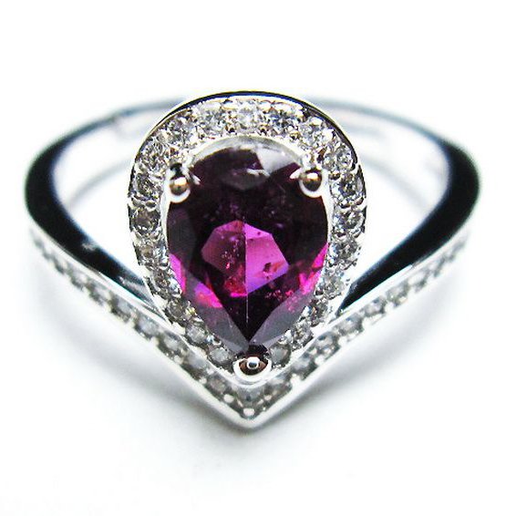 キャンディピンク ガーネット 指輪 (12号)[T384-1482]