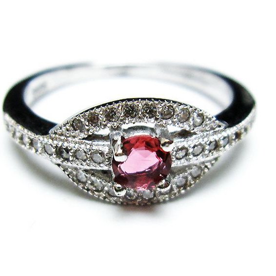 赤トルマリン 指輪 (13号)[T384-1533]