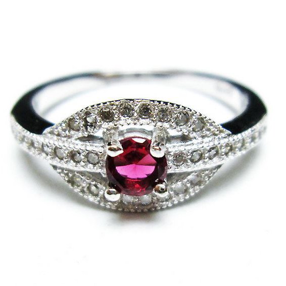 赤トルマリン 指輪 (12号) [t384-1544]