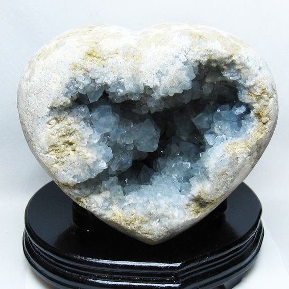 9.9Kg セレスタイト 天青石 ハートシェイプ 原石 t385-14869