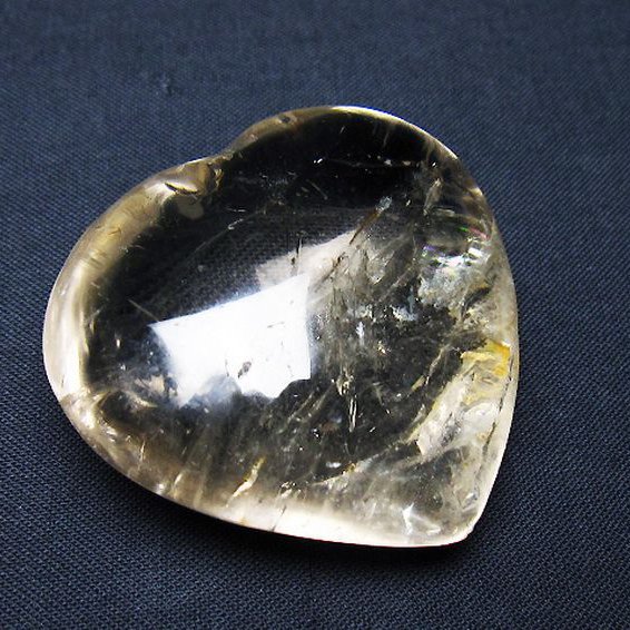 ライトニング水晶ハート 置物 [t387-14410]