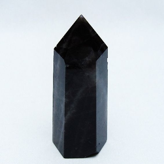 モリオン 純天然 黒水晶 六角柱 [t401-4573]