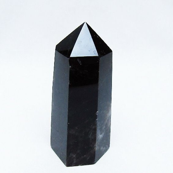モリオン 純天然 黒水晶 六角柱 [t401-4611]