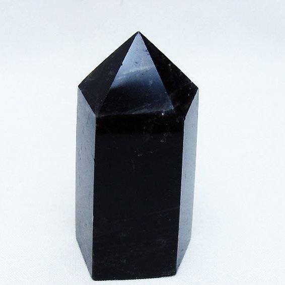 モリオン 純天然 黒水晶 六角柱 [t401-4627]