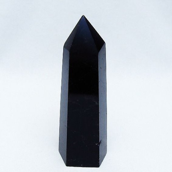 モリオン 純天然 黒水晶 六角柱 [t401-4630]