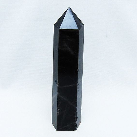 モリオン 純天然 黒水晶 六角柱 [t401-4737]