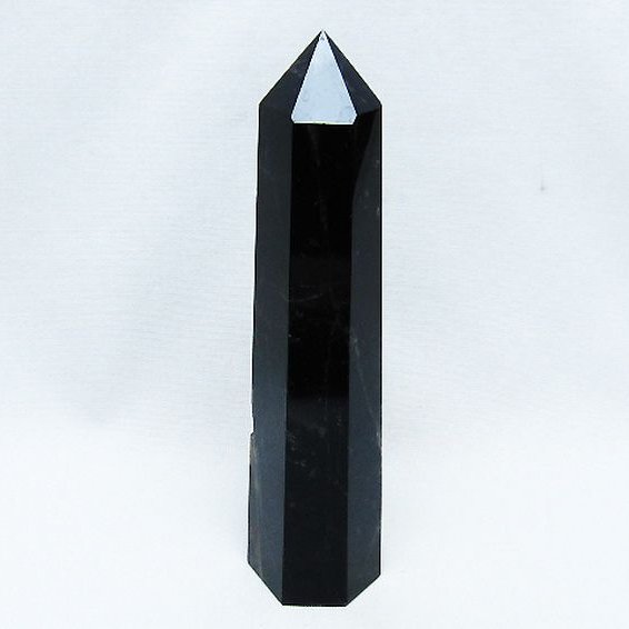 モリオン 純天然 黒水晶 六角柱 [t401-4741]