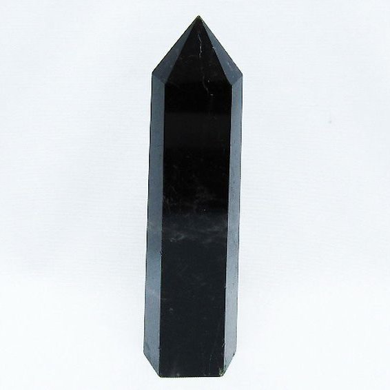 モリオン 純天然 黒水晶 六角柱 [t401-4744]