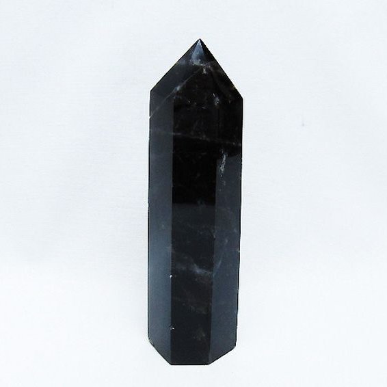 モリオン 純天然 黒水晶 六角柱 [t401-4745]