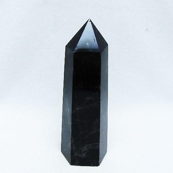 モリオン 純天然 黒水晶 六角柱 [t401-4754]