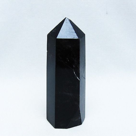 モリオン 純天然 黒水晶 六角柱 [t401-4757]