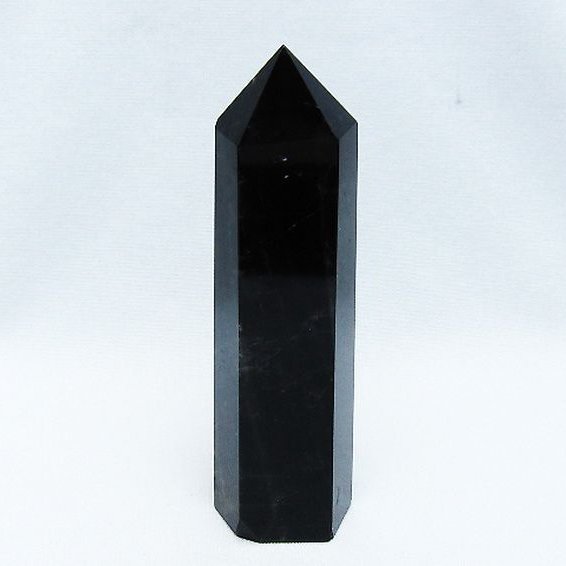 モリオン 純天然 黒水晶 六角柱 [t401-4767]