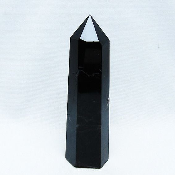 モリオン 純天然 黒水晶 六角柱 [t401-4771]