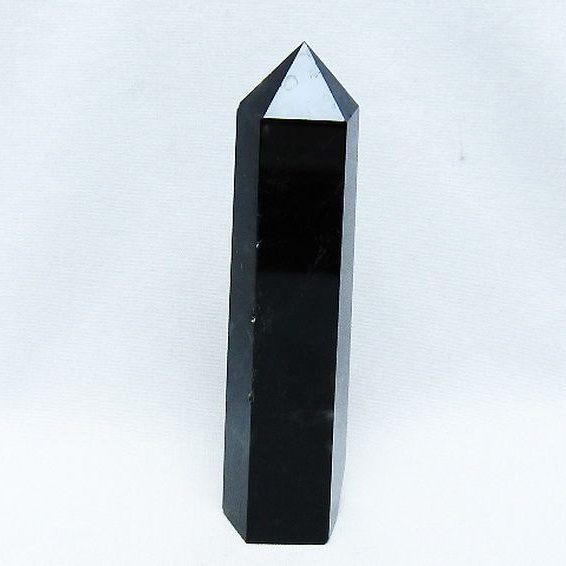 モリオン 純天然 黒水晶 六角柱 [t401-4772]