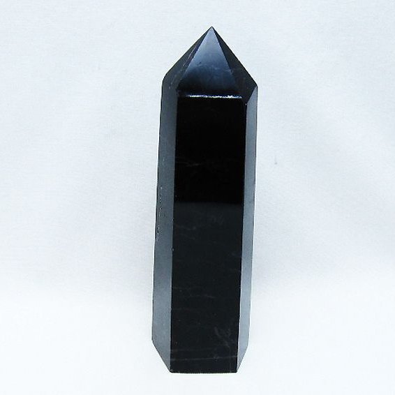 モリオン 純天然 黒水晶 六角柱 [t401-4778]