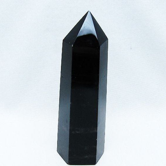 モリオン 純天然 黒水晶 六角柱 [t401-4779]