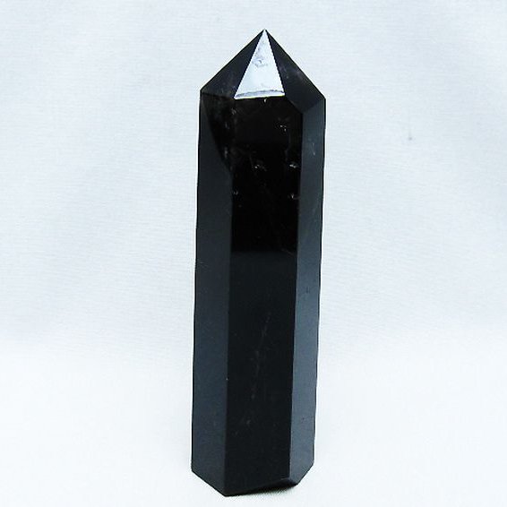 モリオン 純天然 黒水晶 六角柱 [t401-4781]
